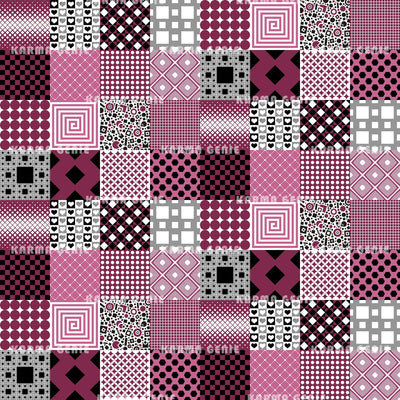 Retro Style Pink And Purple Patterned Squares Patchwork Pattern Digital Paper Digital Pattern Karma Genie Graphics 
