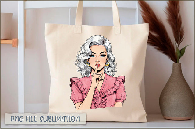 Retro stylish woman Tote bag Sublimation Shetara Begum 