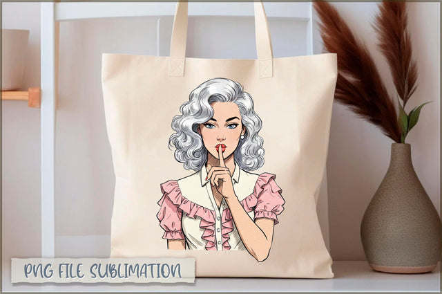 Retro stylish woman Tote bag Sublimation Shetara Begum 