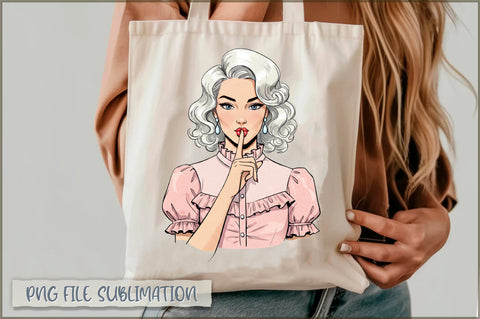 Retro stylish woman Tote bag Sublimation Shetara Begum 