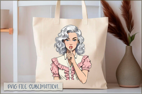 Retro stylish woman Tote bag Sublimation Shetara Begum 