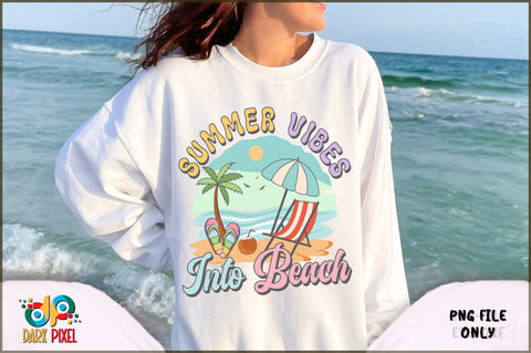 Retro Summer Beach PNG Bundle Sublimation Shetara Begum 