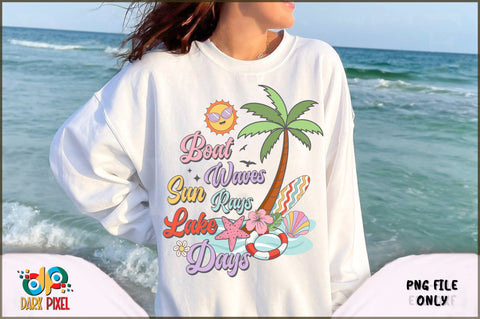 Retro Summer Beach PNG Bundle Sublimation Shetara Begum 