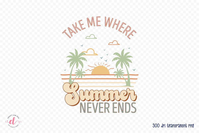 Retro Summer PNG Sublimation Design Sublimation CraftLabSVG 