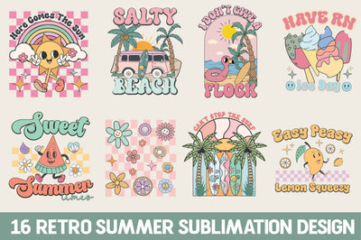 Retro Summer Sublimation Bundle Sublimation Rupkotha 