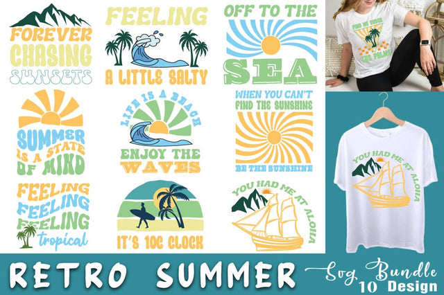 Retro Summer Svg Bundle SVG Angelina750 