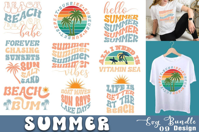 Retro Summer Svg Bundle SVG Angelina750 