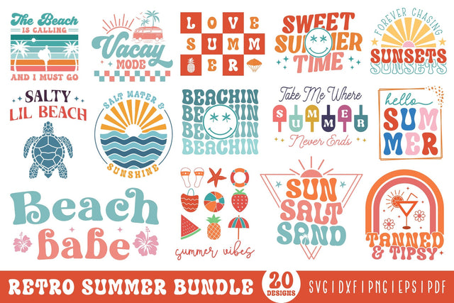Retro Summer SVG Bundle SVG CraftLabSVG 