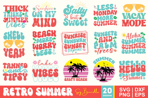 Retro Summer SVG Bundle SVG Designangry 