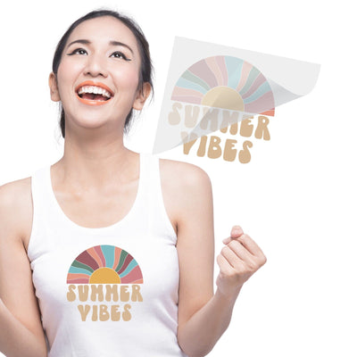Retro Summer Vibes DTF Transfer Physical So Fontsy T-Shirt Iron-On Transfer Shop