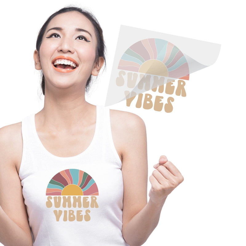 Retro Summer Vibes DTF Transfer Physical So Fontsy T-Shirt Iron-On Transfer Shop