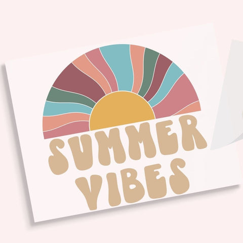 Retro Summer Vibes DTF Transfer Physical So Fontsy T-Shirt Iron-On Transfer Shop