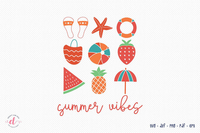 Retro Summer Vibes SVG Cut File SVG CraftLabSVG 