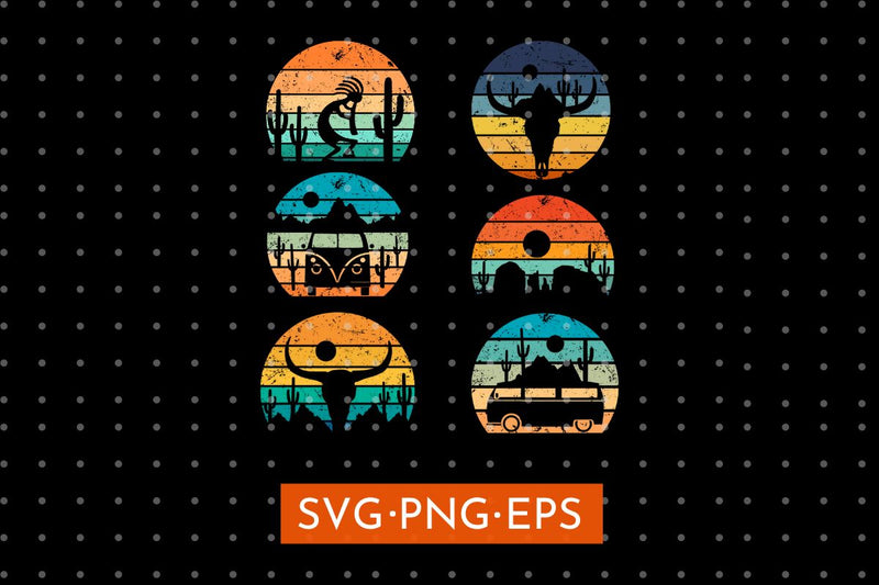 Retro Sun Southwest Svg SVG MaiaLunaDesign 
