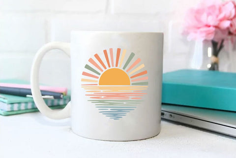 Retro Sunset Bella Canvas Shirt, Unisex Summer Tee, Sunset SVG, Sunset Graphics SVG FiveStarCrafting 