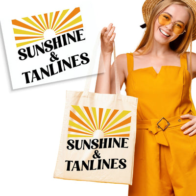 Retro Sunshine and Tanlines DTF Transfer Physical So Fontsy T-Shirt Iron-On Transfer Shop