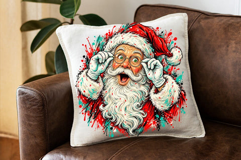 Retro Surprised Santa Sublimation PNG SVG DesignDestine 