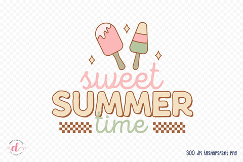 Retro Sweet Summer Time PNG Sublimation Sublimation CraftLabSVG 