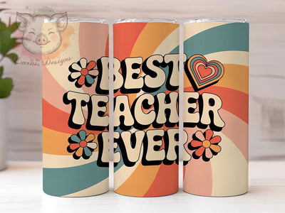 Retro Teacher Appreciation Tumbler Wrap, Retro Style, Teacher Appreciation, Nostalgic Design, School Gift, Throwback Style, Teaching Award Sublimation Lara' s Designs 