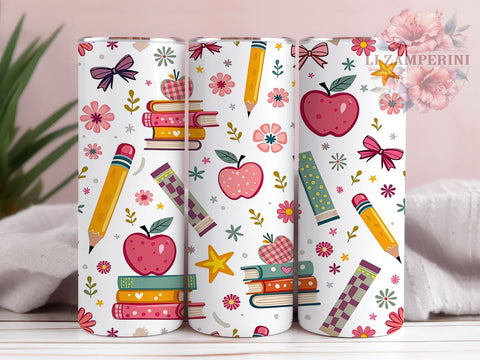 Retro Teacher Tumbler, Teacher Appreciation Gift, 20oz Tumbler Wrap, Sublimation Design, Vintage Teacher Art, Teacher Life Tumbler, Back to School Tumbler, Fun Teacher Gift Sublimation Li Zamperini 