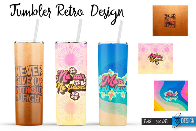 Retro Tumblers | Hippie 20 Oz Tumbler| Tumbler Wrap Templates v.1 Sublimation Fly Design 