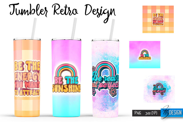 Retro Tumblers | Hippie 20 Oz Tumbler| Tumbler Wrap Templates v.1 Sublimation Fly Design 