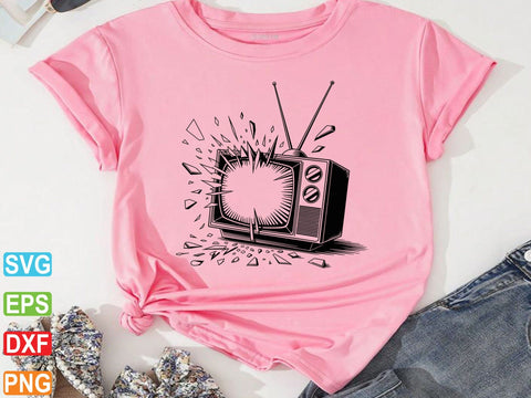 Retro TV SVG, Vintage Television Clipart, Television Outline SVG Creativeart88 