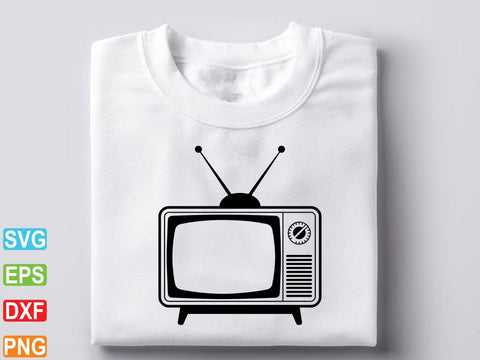 Retro TV SVG, Vintage Television Clipart, Television Outline SVG Creativeart88 