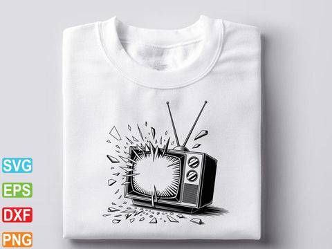 Retro TV SVG, Vintage Television Clipart, Television Outline SVG Creativeart88 