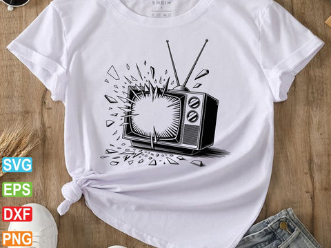 Retro TV SVG, Vintage Television Clipart, Television Outline SVG Creativeart88 