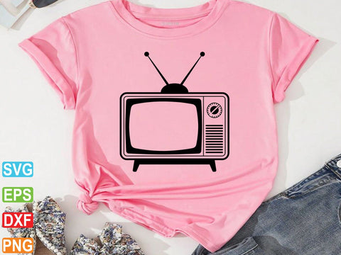 Retro TV SVG, Vintage Television Clipart, Television Outline SVG Creativeart88 
