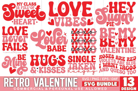 Retro Valentine Bundle SVG Ariyan 
