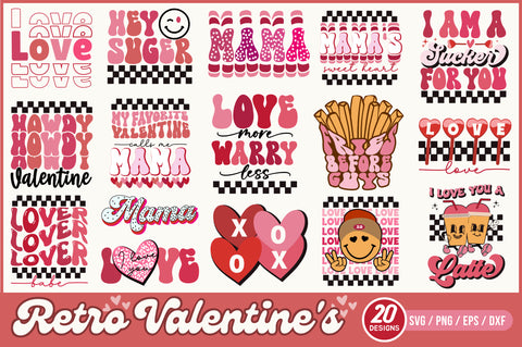 Retro Valentine Bundle SVG Regulrcrative 