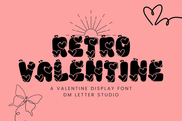 Retro Valentine Font Dm Letter Studio 
