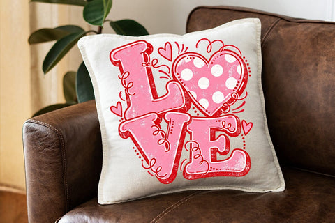 Retro Valentine Love Sublimation PNG Design SVG DesignDestine 