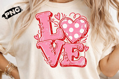 Retro Valentine Love Sublimation PNG Design SVG DesignDestine 