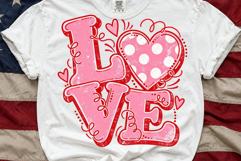 Retro Valentine Love Sublimation PNG Design SVG DesignDestine 