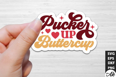 Retro Valentine Stickers SVG Bundle SVG akazaddesign 