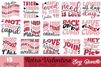 Retro Valentine SVG Bundle SVG Angelina750 