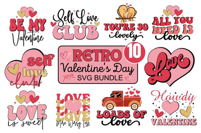 Retro Valentine SVG Bundle SVG Designangry 