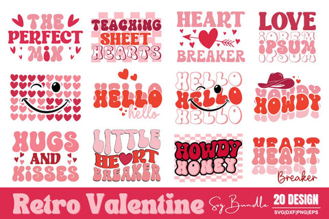 Retro Valentine SVG Bundle SVG Designangry 