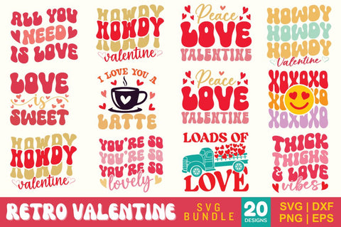 Retro Valentine SVG Bundle SVG Designangry 