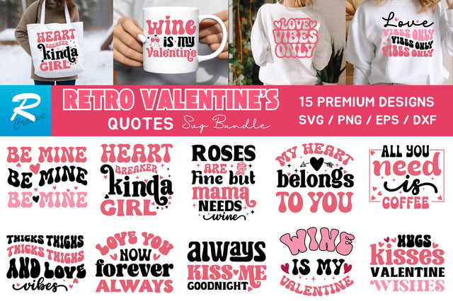 Retro Valentine svg Bundle SVG Regulrcrative 