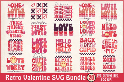 Retro Valentine SVG Bundle SVG Regulrcrative 
