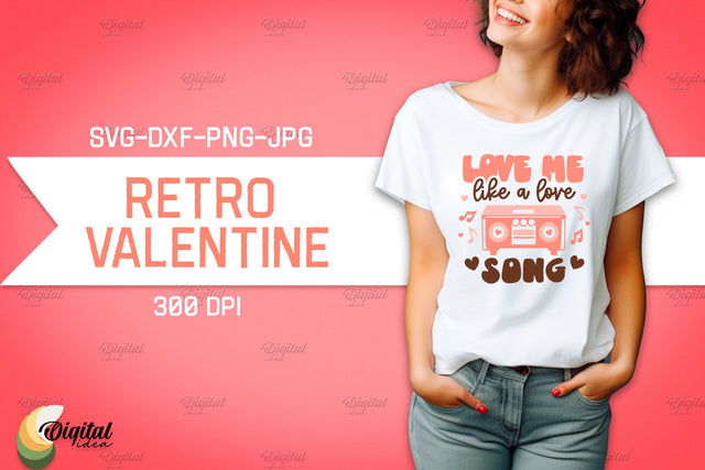 Retro Valentine SVG. Retro T Shirt Designs. Love SVG SVG Evgenyia Guschina 