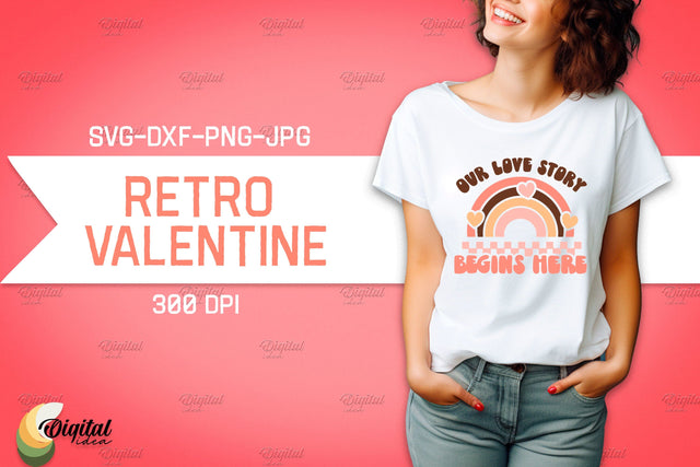 Retro Valentine SVG. Retro T Shirt Designs. Love SVG SVG Evgenyia Guschina 