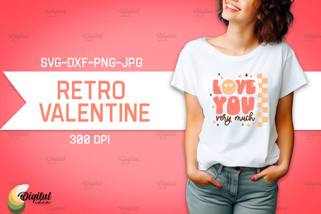 Retro Valentine SVG. Retro T Shirt Designs. Love SVG SVG Evgenyia Guschina 