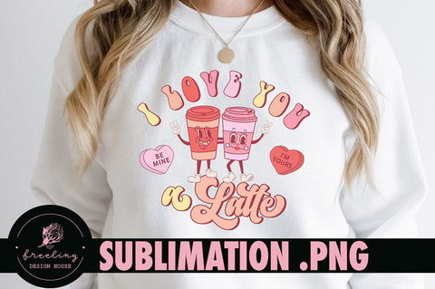 Retro Valentine's Day PNG Bundle Sublimation Cut file Sublimation Freeling Design House 