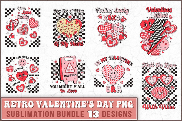 Retro Valentine's Day Sublimation Bundle SVG Shetara Begum 