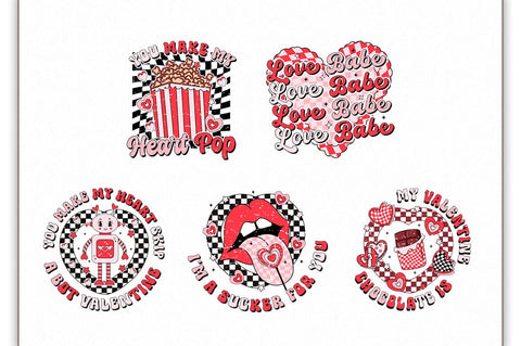 Retro Valentine's Day Sublimation Bundle SVG Shetara Begum 